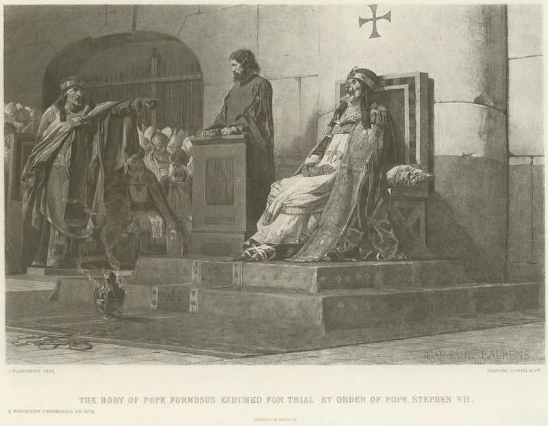 Il corpo di Papa Formoso riesumato per il processo per ordine di Papa Stefano VII da Jean Paul Laurens