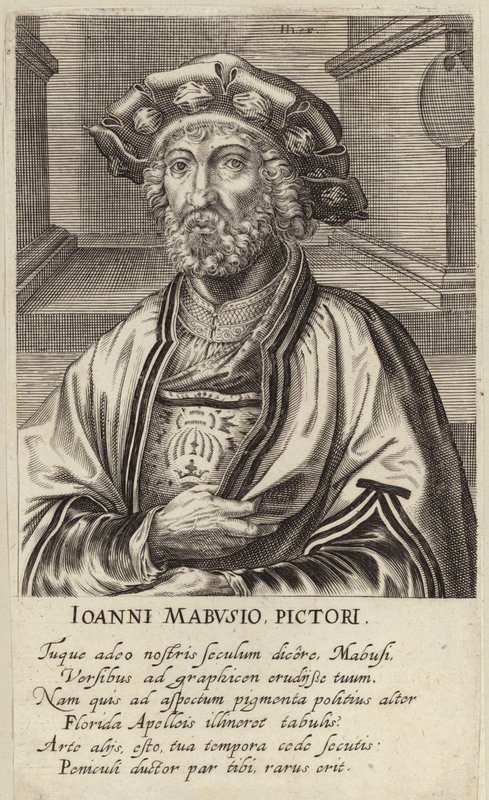 Ritratto di Jan Mabuse da Johan Wierix