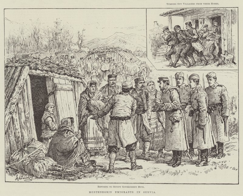 Emigranti montenegrini in Serbia da Johann Nepomuk Schonberg