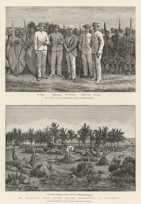 La Spedizione di Soccorso di Emin Pasha di Mr Stanley a Bagamoyo da Johann Nepomuk Schonberg
