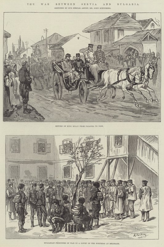 La guerra tra Serbia e Bulgaria da Johann Nepomuk Schonberg