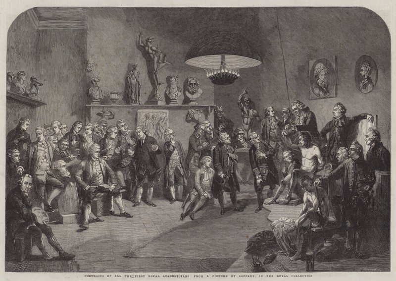 Ritratti di tutti i Primi Accademici Reali da Johan Joseph Zoffany
