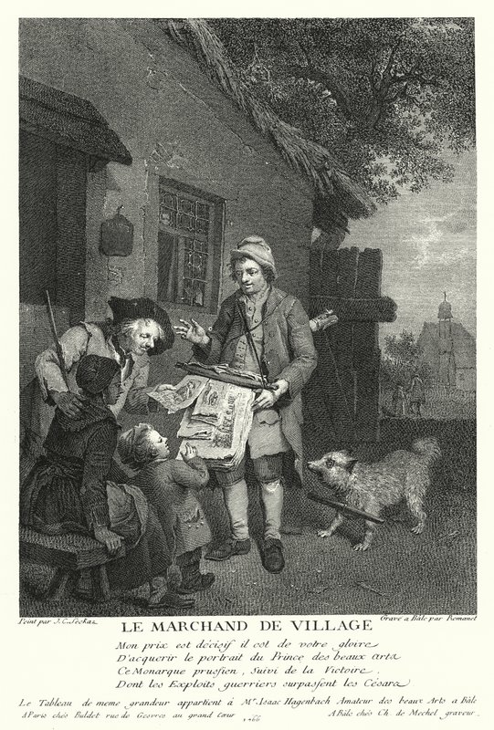 Il Mercante del Villaggio (incisione) da Johann Conrad Seekatz