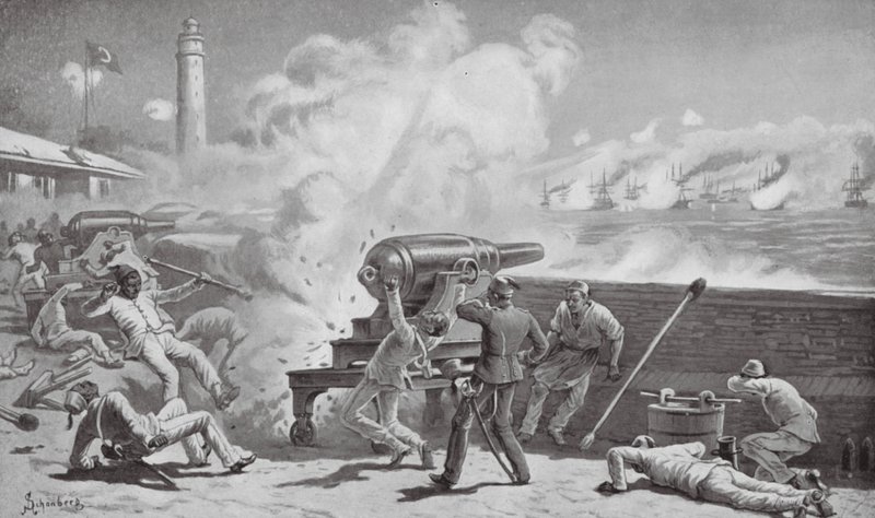 Il bombardamento di Alessandria da Johann Nepomuk (after) Schonberg