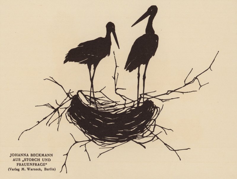Silhouette di un nido di cicogne da Johanna Beckmann