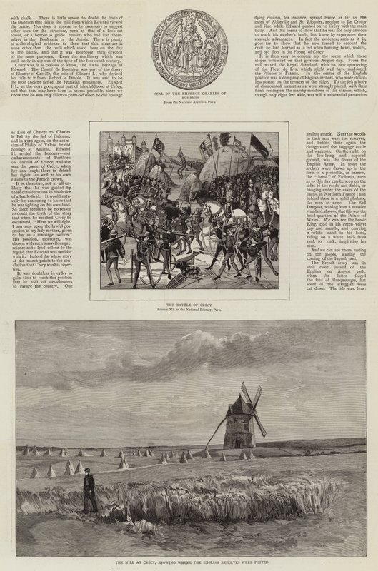Visita di un artista ai campi di battaglia di Crecy e Agincourt da John Absolon