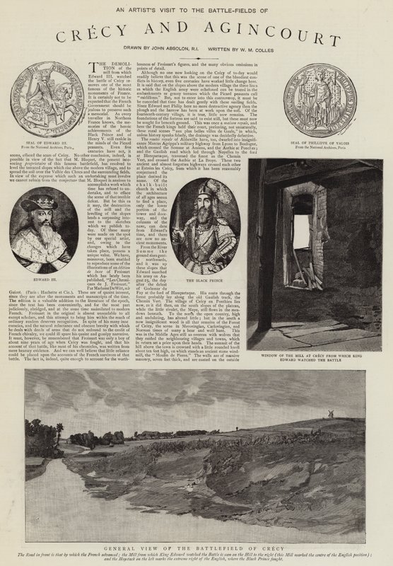 Visita di un artista ai campi di battaglia di Crecy e Agincourt da John Absolon