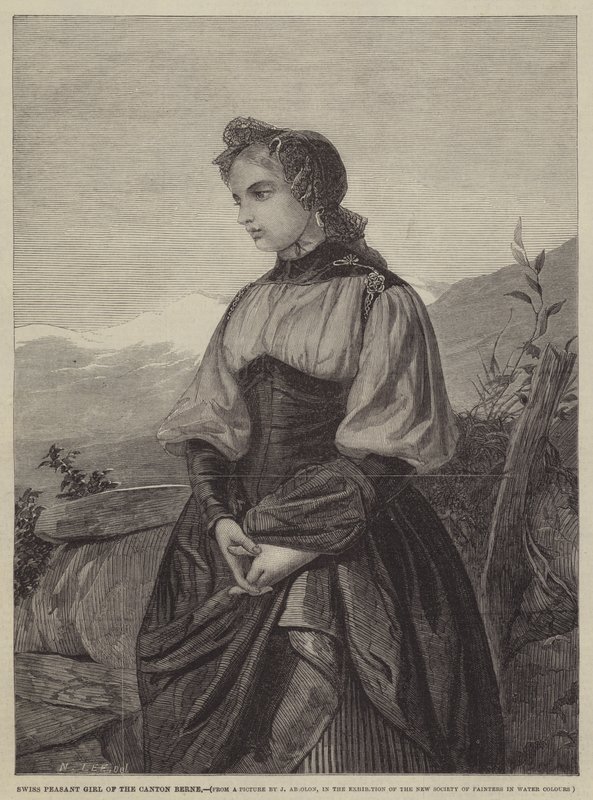 Ragazza contadina svizzera del Canton Berna da John Absolon