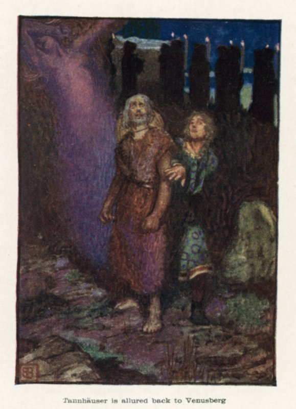 Tannhauser è attratto di nuovo a Venusberg da John Byam Liston Shaw
