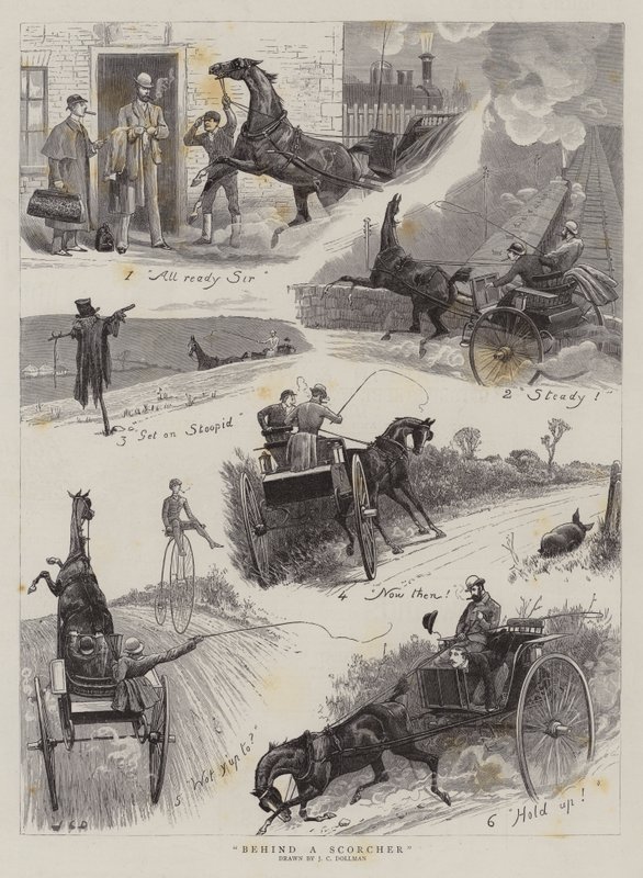 Dietro un Ciclista da John Charles Dollman