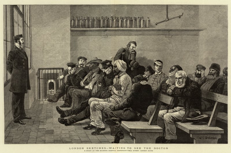 Schizzi di Londra, in attesa di vedere il dottore da John Charles Dollman