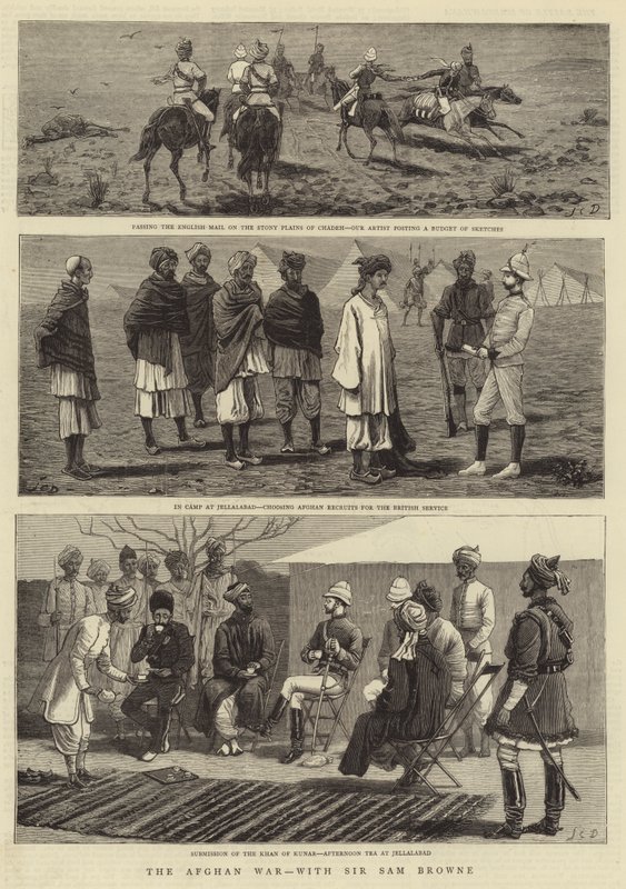La Guerra in Afghanistan, con Sir Samuel Browne da John Charles Dollman