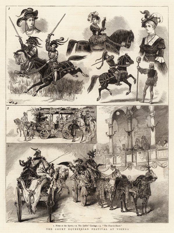 Il Festival Equestre di Corte a Vienna da John Charles Dollman