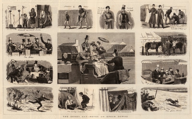 Il Giorno del Derby, Note su Epsom Downs da John Charles Dollman
