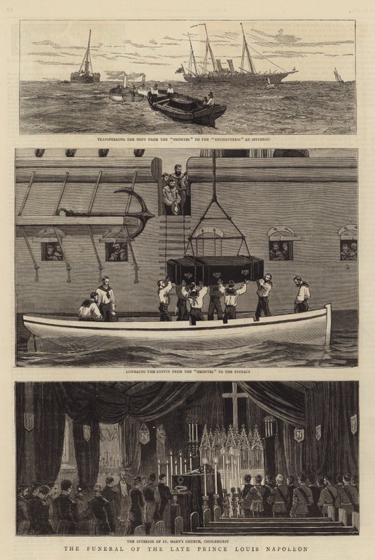 Il funerale del principe Luigi Napoleone da John Charles Dollman