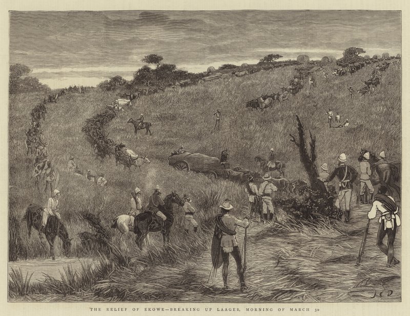 Il soccorso di Ekowe, smantellamento del Laager, mattina del 30 marzo da John Charles Dollman