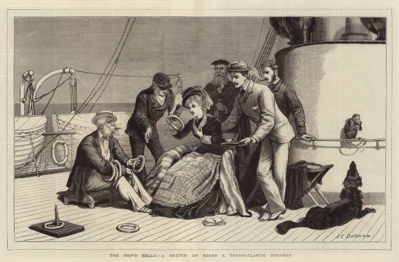 La Bellezza della Nave, uno Schizzo a Bordo di un Transatlantico da John Charles Dollman