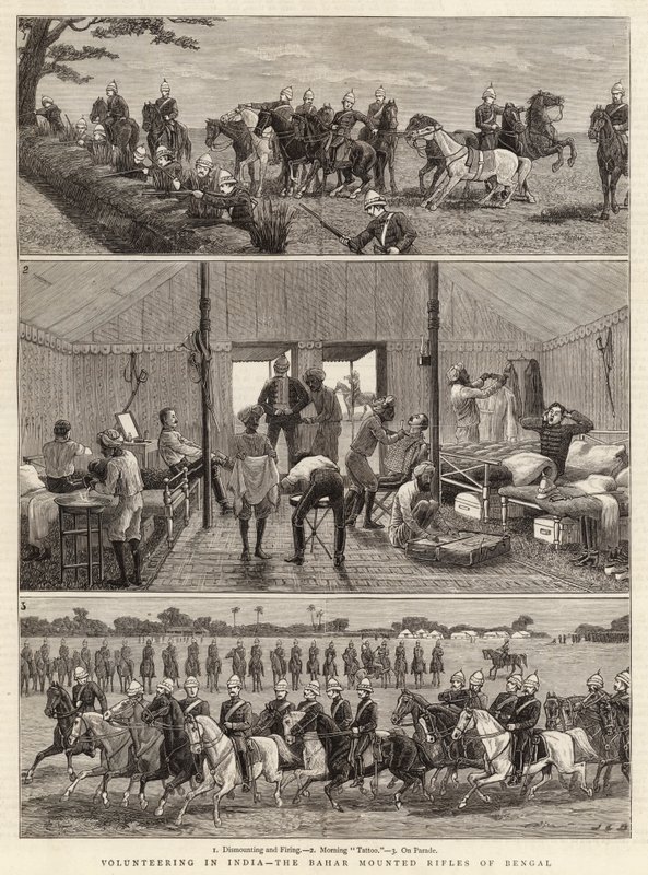 Volontariato in India, i Bahar Mounted Rifles del Bengala da John Charles Dollman