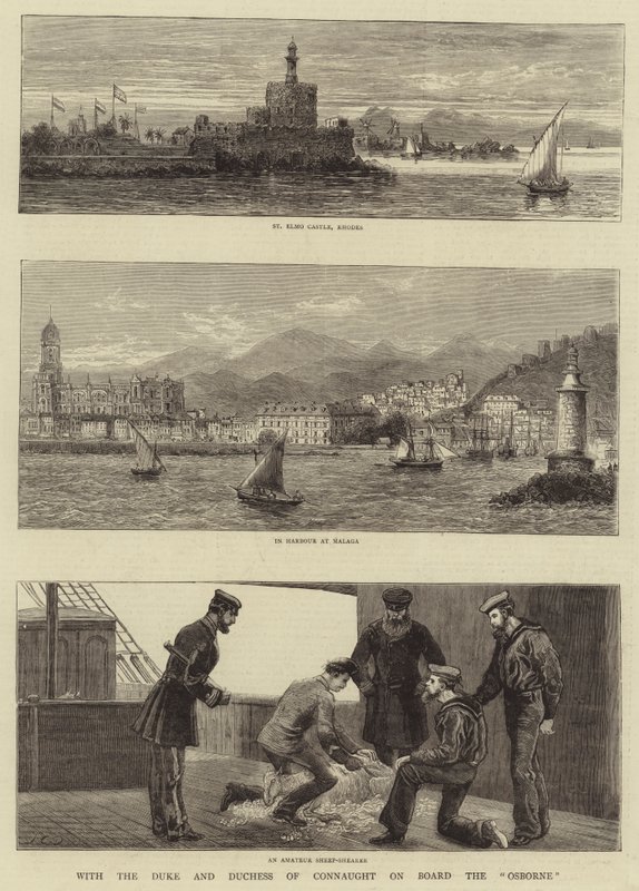 Con il Duca e la Duchessa di Connaught a bordo dell