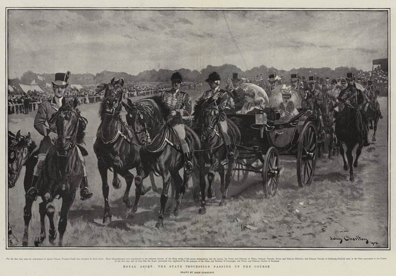 Royal Ascot, la processione reale che passa lungo il percorso da John Charlton