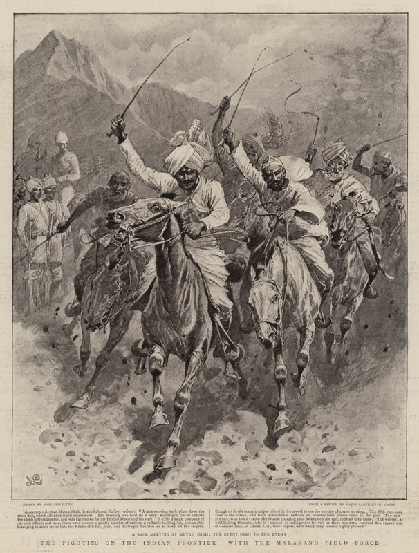 I combattimenti sulla frontiera indiana, con la Malakand Field Force da John Charlton