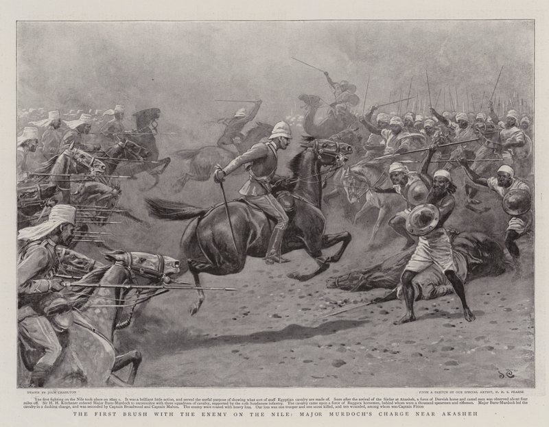 Il primo scontro con il nemico sul Nilo, la carica del maggiore Murdoch vicino ad Akasheh da John Charlton