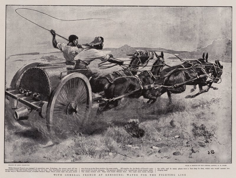 Con il generale French a Rensburg, acqua per la linea di combattimento da John Charlton