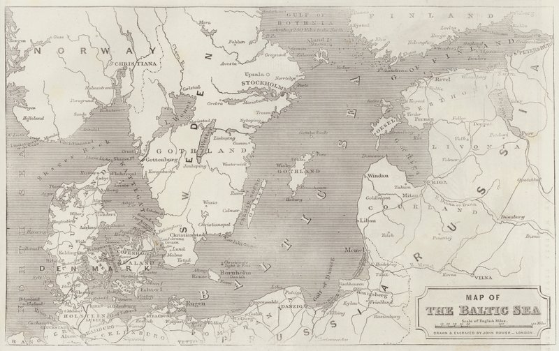 Mappa del Mar Baltico da John Dower