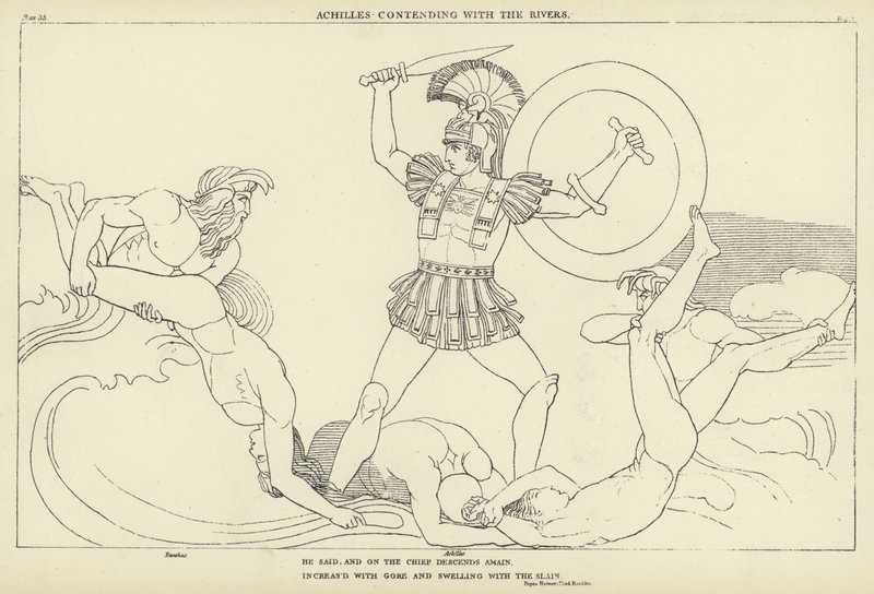Achille contendendo con i Fiumi da John Flaxman