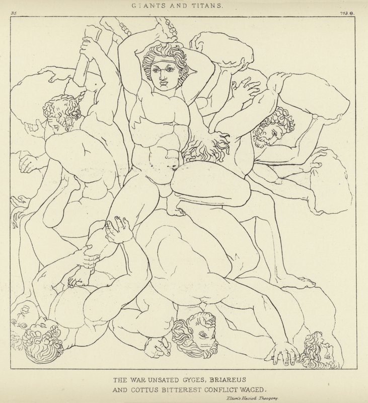 Giganti e Titani da John Flaxman