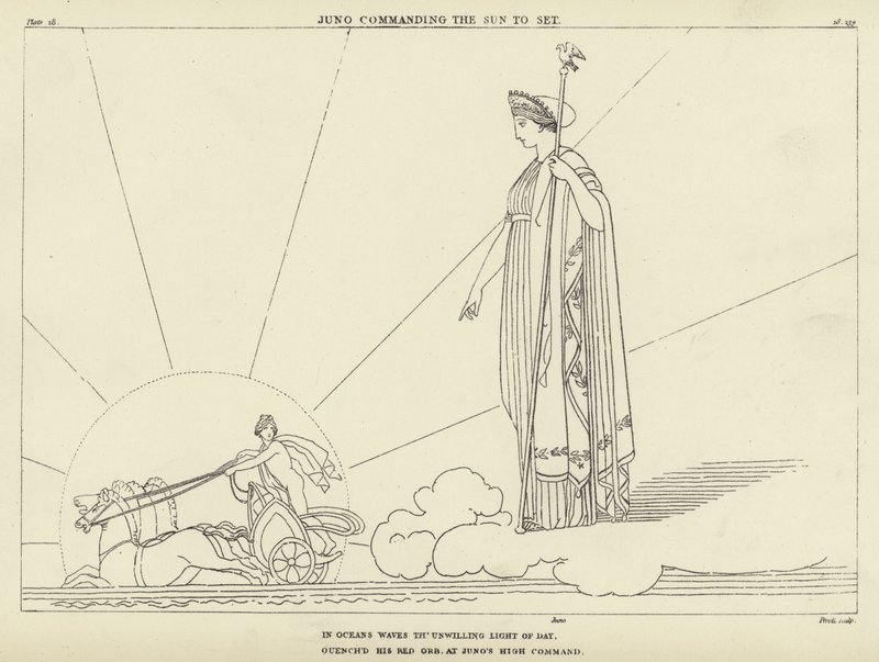 Giunone che comanda al Sole di tramontare da John Flaxman
