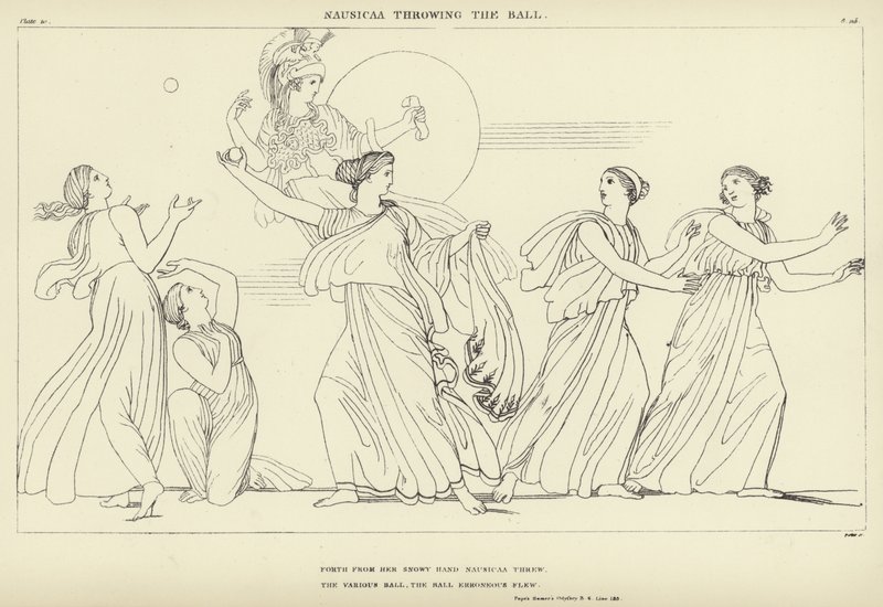 Nausicaa che lancia la palla da John Flaxman