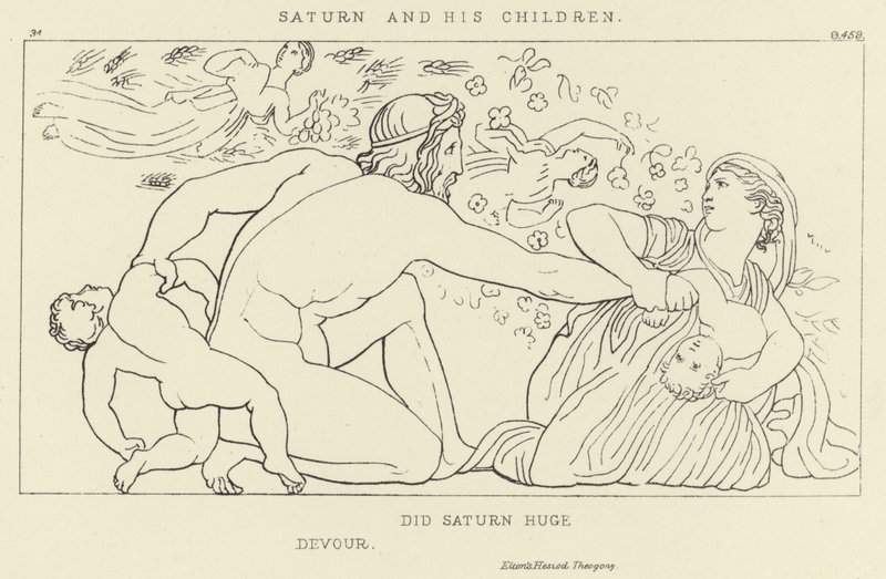 Saturno e i suoi figli da John Flaxman