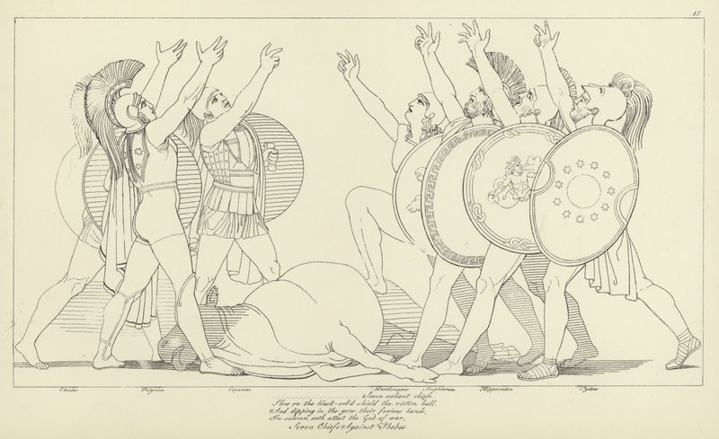 Sette capi contro Tebe da John Flaxman