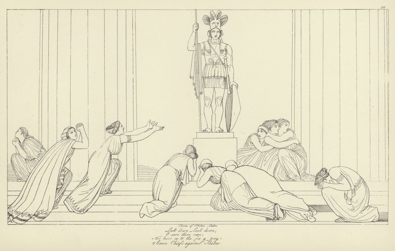 Sette capi contro Tebe da John Flaxman