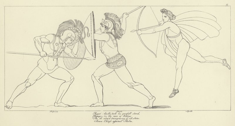 Sette capi contro Tebe da John Flaxman