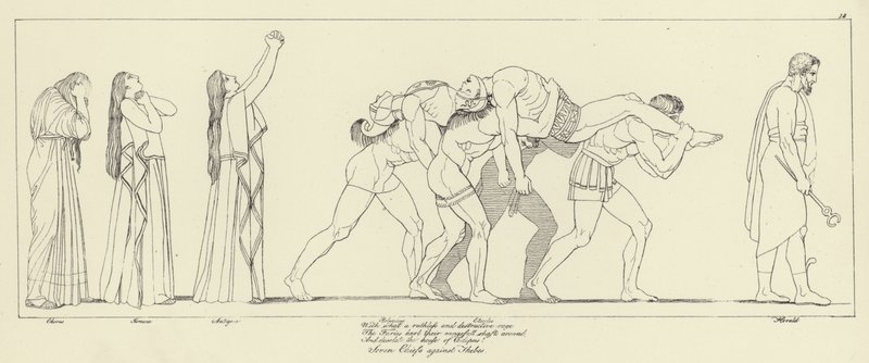 Sette capi contro Tebe da John Flaxman