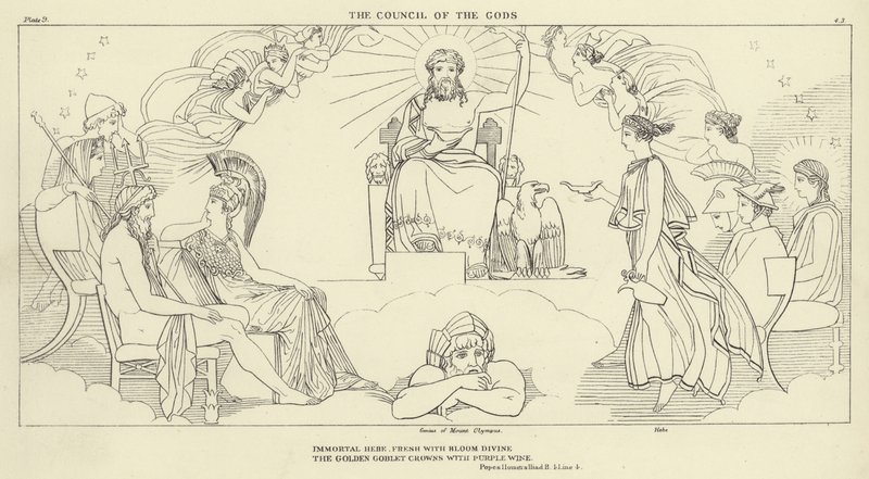 Il consiglio degli dei da John Flaxman