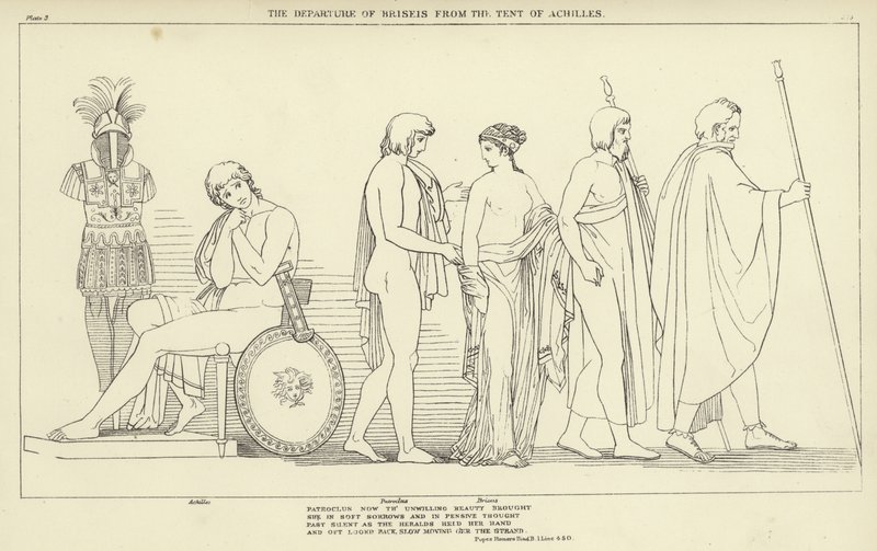 La partenza di Briseide dalla tenda di Achille da John Flaxman