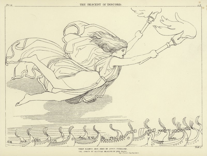La Discesa della Discordia da John Flaxman