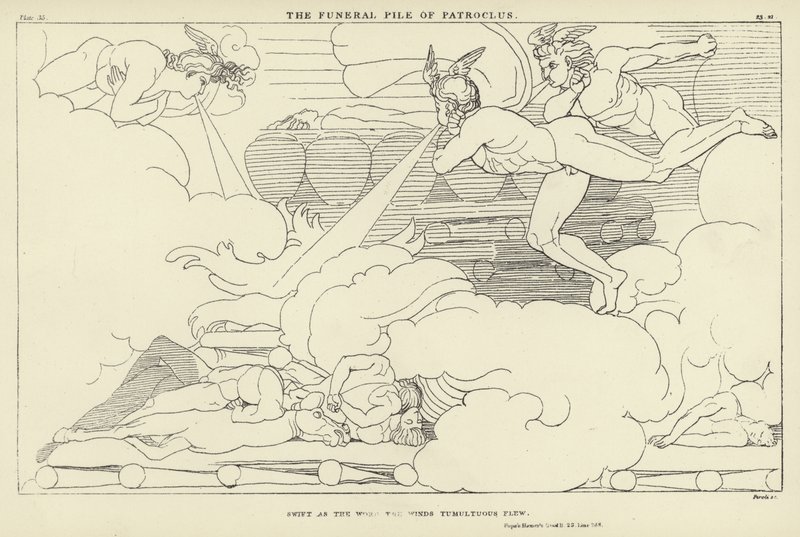 La Pira Funebre di Patroclo da John Flaxman