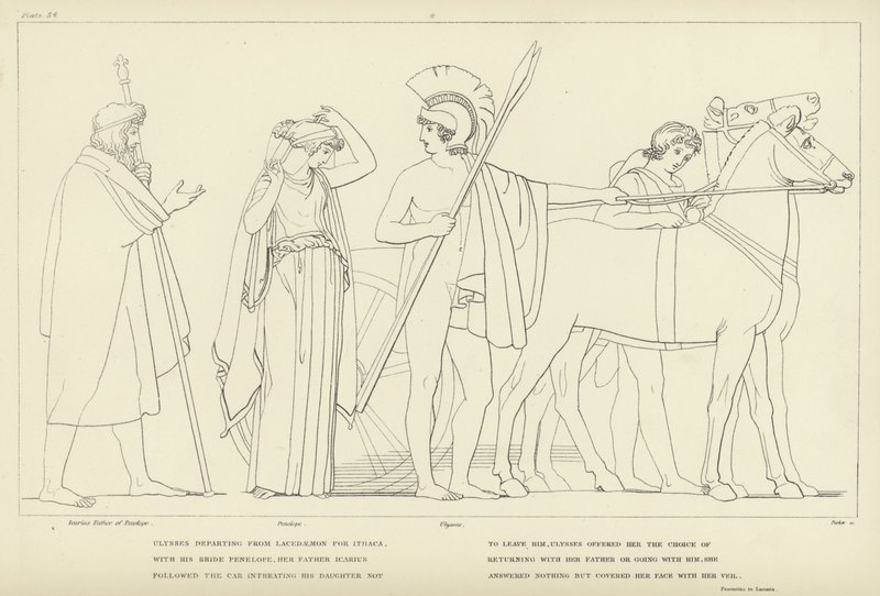 Ulisse che parte da Lacedaemon per Itaca da John Flaxman
