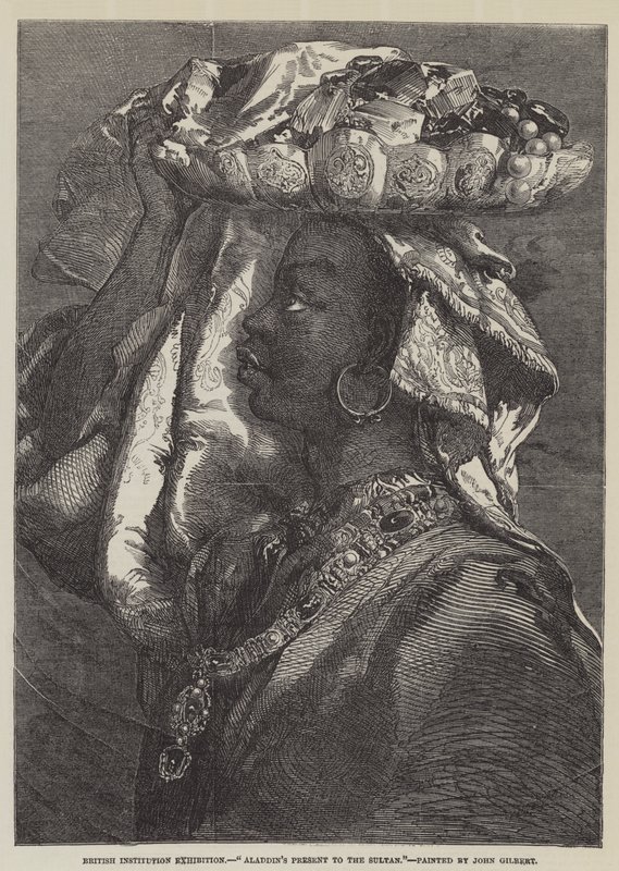Il dono di Aladino al Sultano da John Gilbert
