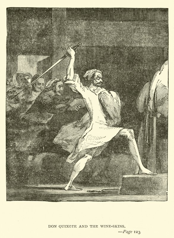 Don Chisciotte e le otri di vino da John Gilbert