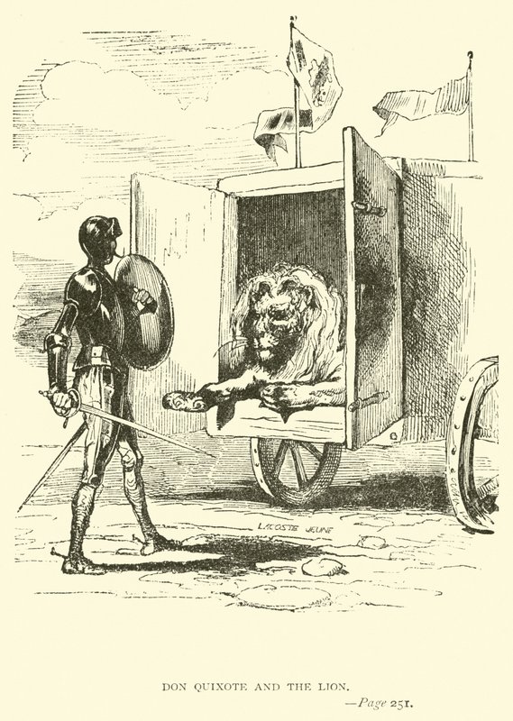 Don Chisciotte e il leone da John Gilbert
