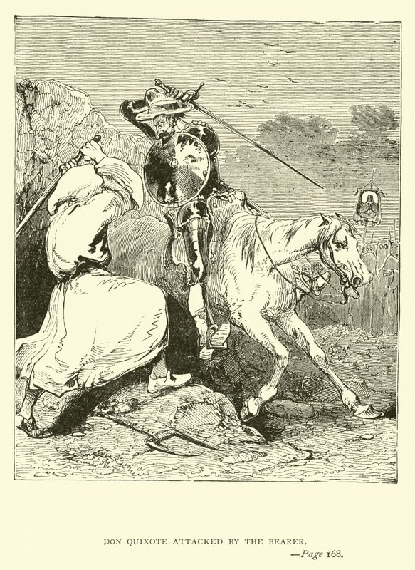 Don Chisciotte attaccato dal portatore da John Gilbert