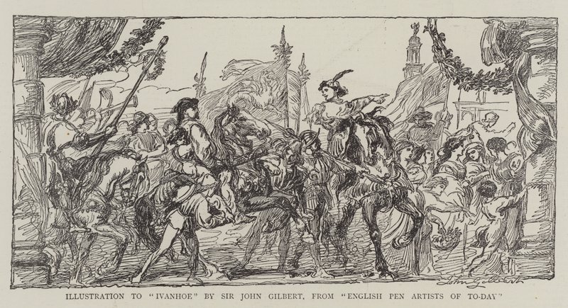 Illustrazione per Ivanhoe da John Gilbert