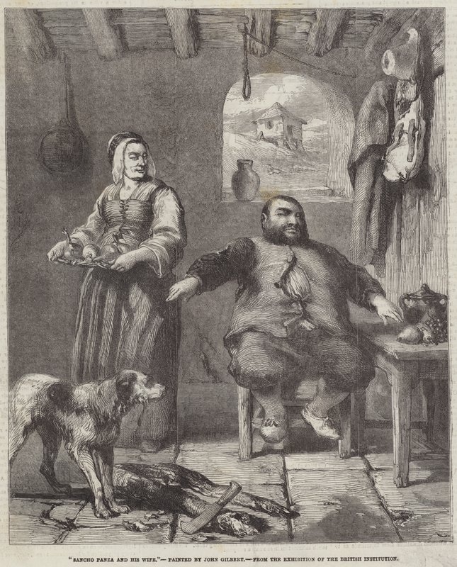 Sancho Panza e sua moglie da John Gilbert