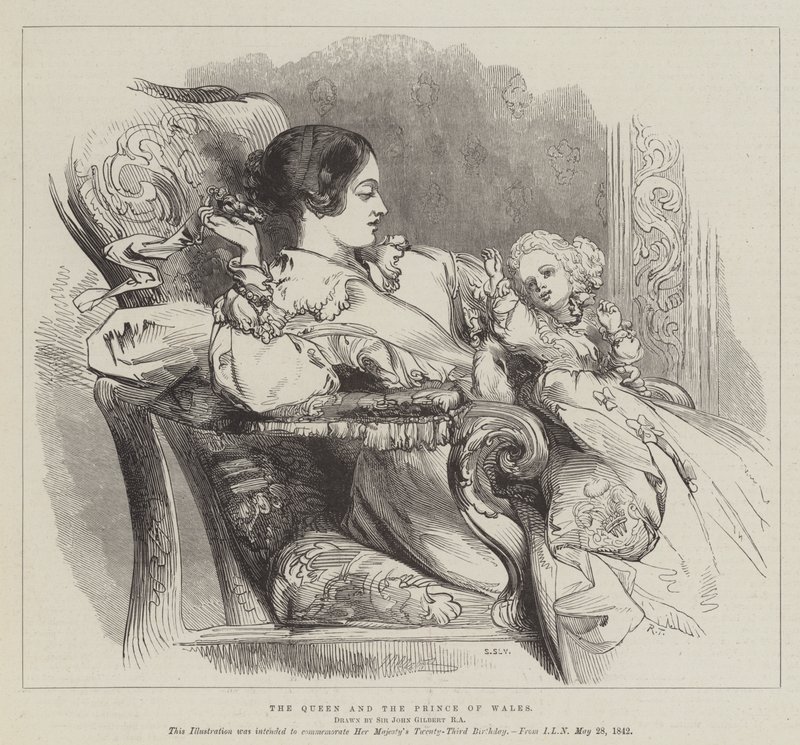 La regina e il principe di Galles da John Gilbert