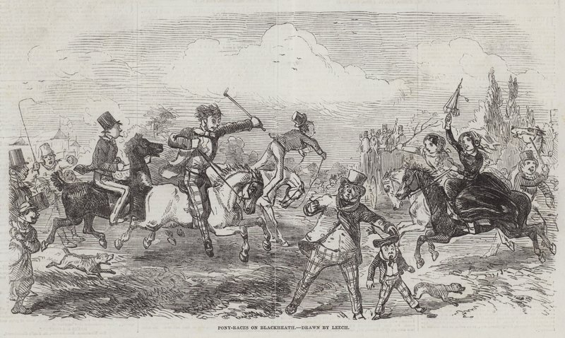 Corse di pony a Blackheath da John Leech